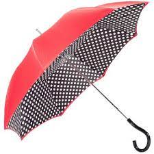 Fantasia Red White Polka Dots Double Canopy Luxury Umbrella By Pasotti Pasotti Umbrella Red Polka Dots Umbrella
