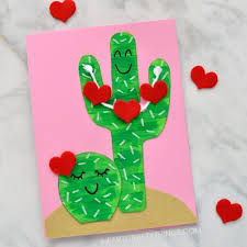 Add the greeting and a butterfly.as usual you can see i'm a bit lopsided.ah well. Diy Cactus Valentine Card For Kids I Heart Crafty Things