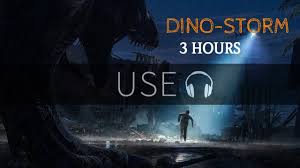 3 Hours In A Dinosaur Rain Storm Heavy Rain Thunder And Dinosaurs In 2020 Rain Storm Storm Dinosaur Fight