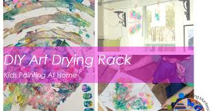 Conveniently holds both large and small items. Making Montessori Ours Diy Art Drying Rack Kids Painting At Home