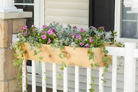 Hanging railing planter baskets iron art hanging baskets flower pot holder hanger iron potted plants rack over the rail fence pots stand for balcony porch fence indoor outdoor decoration 2white. Build Your Own Railing Planter For Custom Curb Appeal Better Homes Gardens