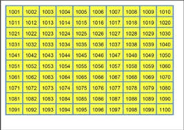 1 1100 Counting Chart For Grade One Grade Three