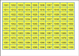 1 1100 counting chart for grade one grade three