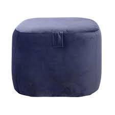 Maybe you would like to learn more about one of these? Bloomingville Scandinavian Blue Pouf Square Velvet Ottoman Bella