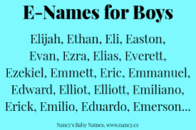 E Names For Baby Boys Nancy S Baby Names