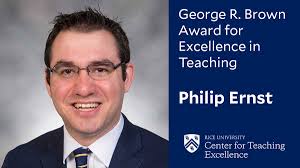 Ernst receives 2022 George R. Brown Award for Excellence in Teaching