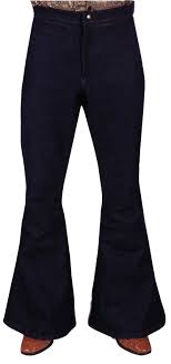 Pants gradually became straighter and wider at the ankle until the end of the '70s when they were back to narrow at the ankles once again. Mens Navy Bell Bottom Jeans Online
