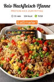 Protein Kick Zum Mittag Reis Hackfleisch Pfanne Rezept Reispfanne Rezept Rezepte Essensrezepte