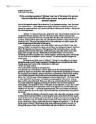 Write A Detailed Analysis Of Michael And Two Of Wordsworth S Sonnets Discuss Similarities And Differences Between These Poems And Give A Personal Response University Linguistics Classics And Related Subjects