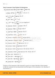 integrals class 12 formulas pdf with notes vidyakul