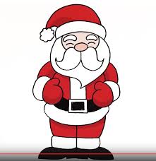 Draw A Simple Santa How To Draw Santa Easy Drawings Easy Lessons