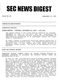 SEC News Digest, 09-13-1996