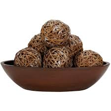 Nearly Natural 3 75 In H Brown Decorative Balls Set Of 6 Brown Tan In 2020 Natural Home Decor Home Decor Accessories Decorative Bowls