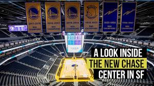 video inside the new chase center home of the golden state