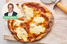 Alton Brown S Secret To Chewy Crispy Pizza Dough Alton Brown Pizza Dough Pizza Recipes Dough Pizza Dough