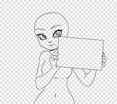 Free Sign Base Lineart Anime Character Holding Paper Illustration Transparent Background Png Clipart Hiclipart If possible, i'd like to get some comments, both on the sprite and on the walk. free sign base lineart anime character