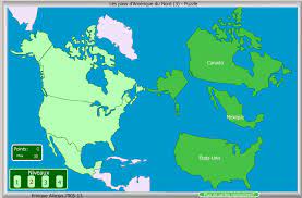 L'heure dans les differents pays du monde. Les Pays D Amerique Du Nord 3 Puzzle Enrique Alonso Imagenes De Mapas Mapas Continentes