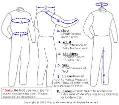 standard size race suit chart safequip