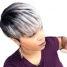 Choose from our wide selection of. Amazon Com Topwigy Short Human Hair Wigs For Black Women Layered Pixie Cut Mixed Human Hair Bob Wigs 8 Inches Ombre Silver Beauty