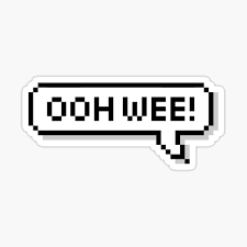 I think you are trying to spell ooo: Ooh Stickers Redbubble