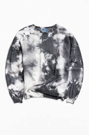 Black And White Tie Dye Champion Hoodie Vintage Champion Tie Dye Crew Neck Sweatshirt