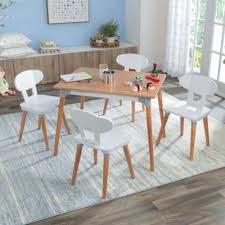 With clean lines and modern elegance, parents love this set style name: Kidkraft Mid Century Kid Table And 4 Chairs Baby And Child Store