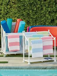 Sinclair Pool Towel Stand Frontgate Pool Storage Pool Toy Storage Pool Float Storage