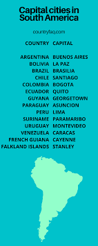 We will reward you with a fun fact for every answer. Countries In South America And Their Capitals Complete List Country Faq