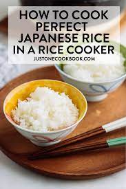 How To Cook Japanese Rice In A Rice Cooker Just One Cookbook Recipe Easy Japanese Recipes How To Cook Rice Rice Cooker Recipes