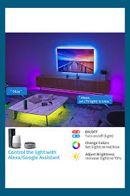 Govee Smart Wifi Led Strip Lights Works With Alexa Google Home Brighter 5050 Led 16 Million Colors Phone App C Smart Wifi Led Strip Lighting Works With Alexa
