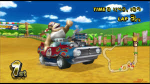 Blue falcon (small kart), win mirror lightning cup. Mario Kart Wii Hd Moo Moo Meadows Mushroom Cup 150cc Funky Kong Gamep In 2021 Mario Kart Wii Mario Kart Mario