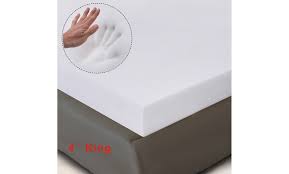 Both gel and memory foam mattress toppers are known for being durable and curving to the body's contours. 4 King Size Memory Foam Mattress Pad Bed Topper 80 X76 X4 New Groupon