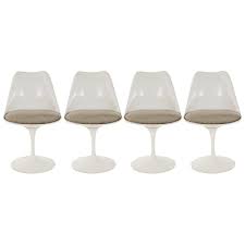 As welcome an addition as it the curve of an arm, the kind of leg on a couch, the depth of a cushion — all of these factors weigh in to the way a mid century dining chair feels. Set Of Mid Century Modern Tulip Swivel Dining Chairs By Eero Saarinen For Knoll Swivel Dining Chairs Saarinen Chair