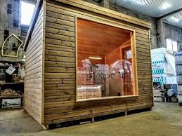 Moderne Aussensauna Fur Den Garten Dies Ist Die Neueste Aussensauna Aus Der Timberin Produktionsreihe Das Design Dieser Sauna Im Freien Sauna Ideen Aussensauna