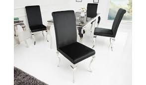 Montés, chez vous, expédiés sous 48h. Chaises Baroque Velours Noir Et Metal Chrome Pour Salle A Manger