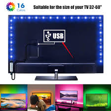 Eeekit Usb Powered 5050rgb Led Strip Light For 32 60 Tv Backlight 16 Multi Color Led Bias Lighting For Pc Monitor Walmart Com Walmart Com