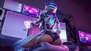 3d ass blender breasts cleavage cyberspace sombra dark-skinned  female dark skin female female only overwatch panties solo sombra yeero 