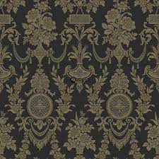 origin behang ornamenten zwart en glanzend goud damast behang behang goud behang