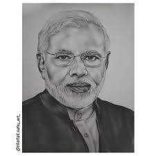 Portrait of PM Narendra Modi Made by me 😇🙏 Please tag if you share the  post 😊