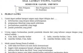 Atau karena terkena penyakit menular seksual dinamakan… a. Soal Uas Pas Ips Kelas Ix Smp Mts Terbaru Dapat Didownload Pendidikangratis Id