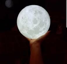 This Light Up 3d Printed Model Of The Moon That My Uncle Got My Mom And I For Our Shared Birthday Mildlyinteresting