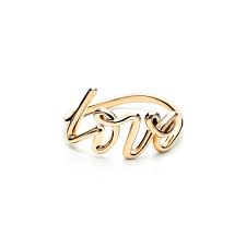 Paloma S Graffiti Love Ring In 18k Gold Tiffany Co Love Ring Tiffany Rings Geometric Jewelry