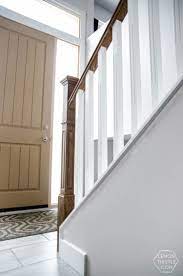 How To Install A Wooden Handrail On Split Level Stairs Lemon Thistle Stairs Entryway Stairs Diy Stairs