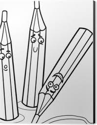 Indeed, coloring books are selling well in the adult market. Crayons Cartoon Illustration Coloring Page Canvas Print Pixers We Live To Change