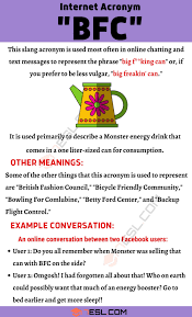 Bfc Meaning What Does This Slang Acronym Bfc Stand For 7esl Meant To Be Acronym Learn English