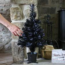 Make your living room sparkle with our colorful fiber optic options! 2ft Black Fibre Optic Christmas Tree White Leds