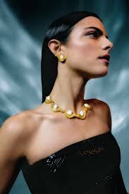 Jude Benhalim Meteorite Gold and Pearl Necklace