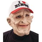 Old Man Stanley Mask with Hat, Beige, One Size, Wearable Costume Accessory  for Halloween