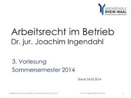 Tarifvertrag für maler und lackierer als arbeitnehmer: Ppt Arbeitsrecht Im Betrieb Dr Jur Joachim Ingendahl Powerpoint Presentation Id 1515046