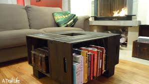 The modern design of this crate coffee table by cyclecanuck is insanely simple to put together. Contemporary Diy Coffee Tables